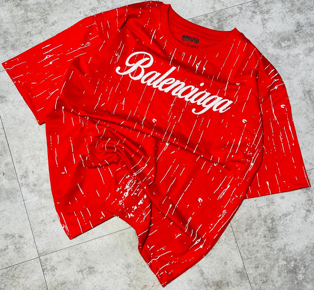 HUMEIR Red Drip Oversized T-Shirt – Signature Street Edition