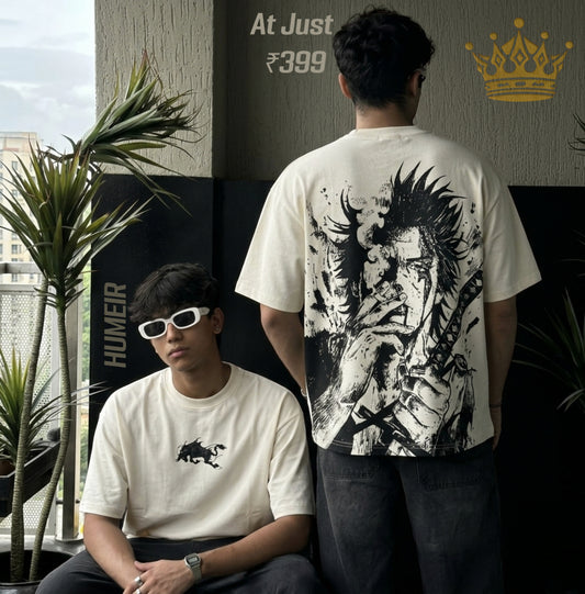Samurai Anime Premium Oversized T-shirt